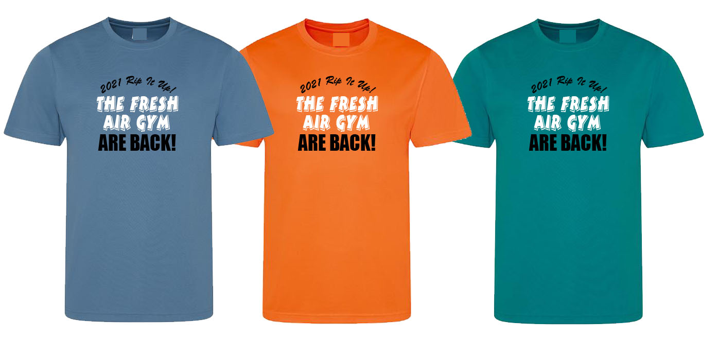 the fresh air gym fitness t shirts